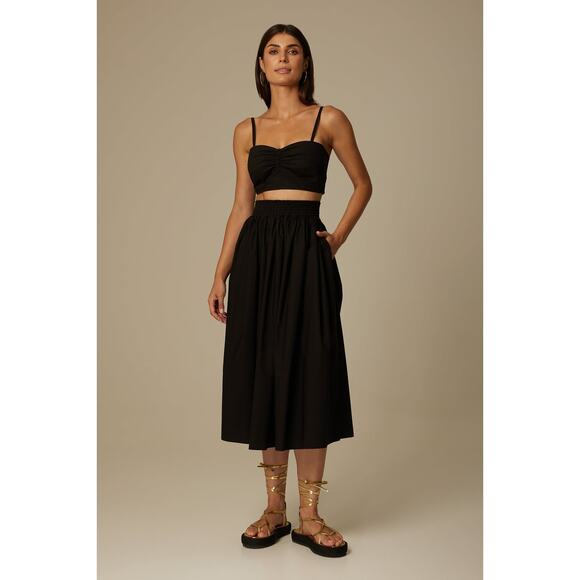 Santicler Daria Cropped Bralette Top in Black 2 M - Picture 5 of 5